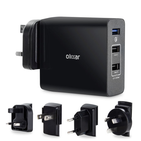 Chargeur secteur Universel Qualcomm Quick Charge 3.0 Olixar – 3 ports