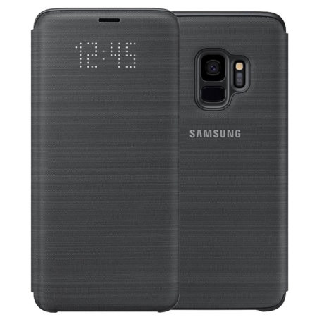 Official Samsung Galaxy S9 LED Flip Wallet Cover Case - Black