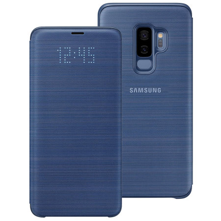 LED Flip Wallet Cover Officielle Samsung Galaxy S9 Plus - Bleue