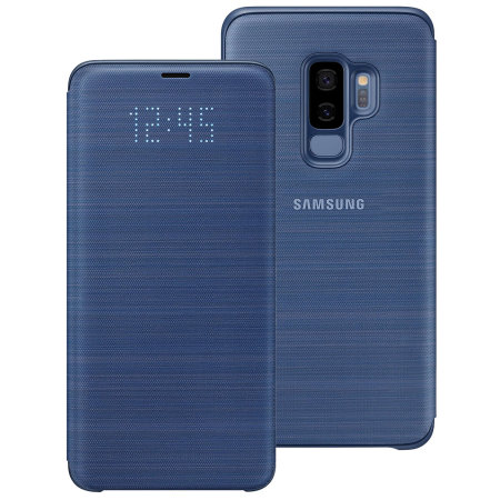 Official Samsung Galaxy S9 Plus LED Flip Wallet Cover Case - Blue