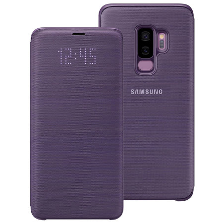 ontploffing echo Terugbetaling Official Samsung Galaxy S9 Plus LED Flip Wallet Cover Case - Purple