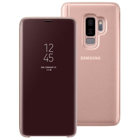 Official Samsung Galaxy S9 Plus Clear View Standing Cover Case - Gold