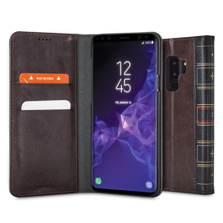 Olixar XTome Leather-Style Samsung Galaxy S9 Plus Book Case - Brown
