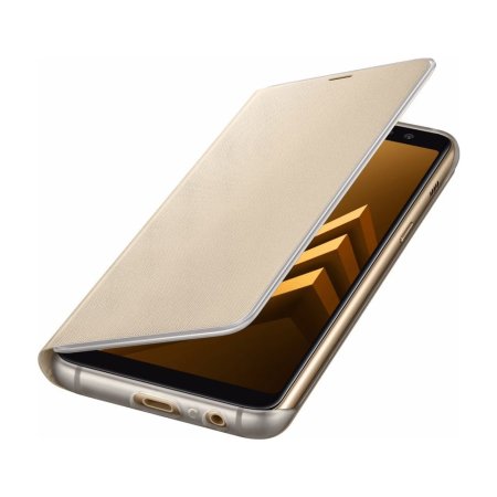 Offizielle Galaxy A8 2018 Neon Flip-Cover Wallet - Gold