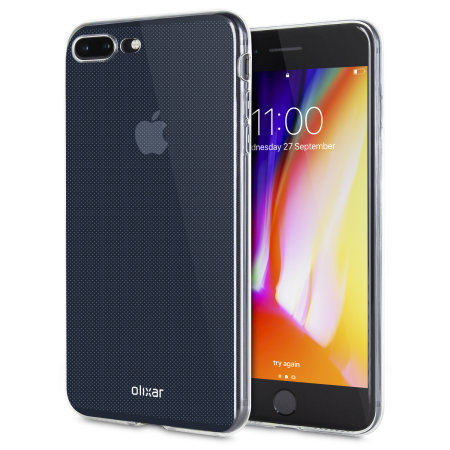iPhone 8 Plus Olixar Ultra-Thin Gelskal - Klar