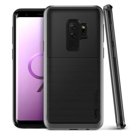 VRS Design High Pro Shield Samsung Galaxy S9 Plus Case - Staal Zilver