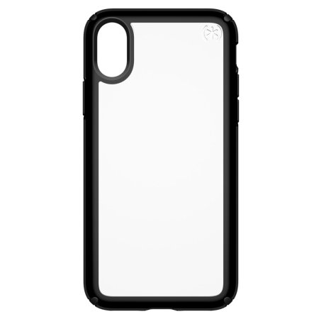 speck presidio show iphone x protective case - clear / black