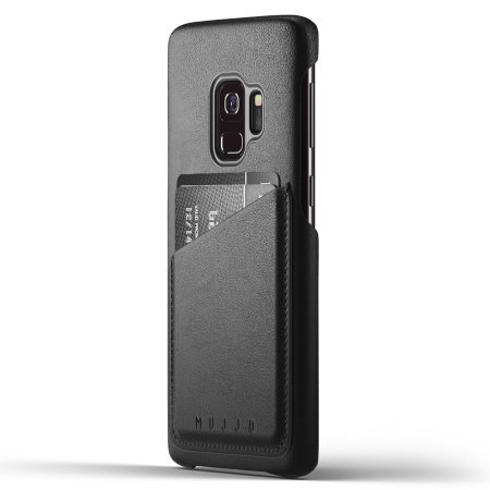 Mujjo Genuine Leather Samsung Galaxy S9 Plånboksskal - Svart