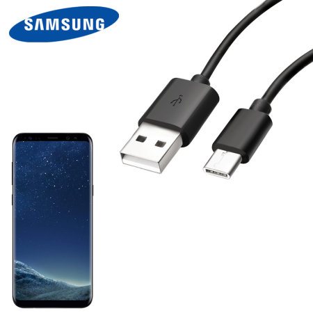 Endurecer Parpadeo Mus Cable de carga oficial Samsung USB-C Galaxy S8 Plus 2018 - Negro