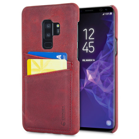 Krusell Sunne 2 Card Samsung Galaxy S9 Plus Leather Case - Red
