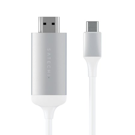 Satechi Aluminum USB-C to HDMI 4K 60Hz Video Cable - 1.8m - Silver