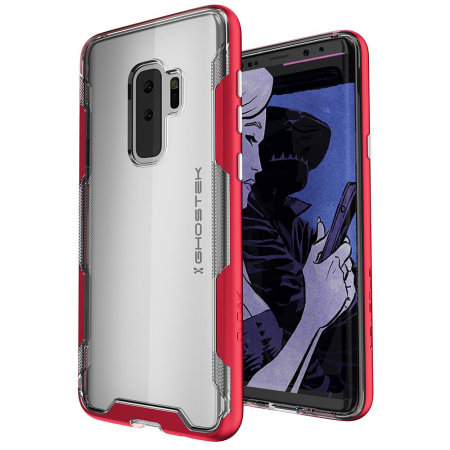 Ghostek Cloak 3 Samsung Galaxy S9 Plus Tough Deksel - Klar / Rød