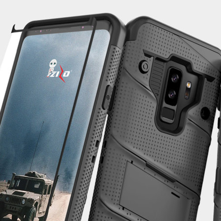 Zizo Bolt Series Galaxy S9 Plus Tough Case Hülle & Gürtelclip - Grau