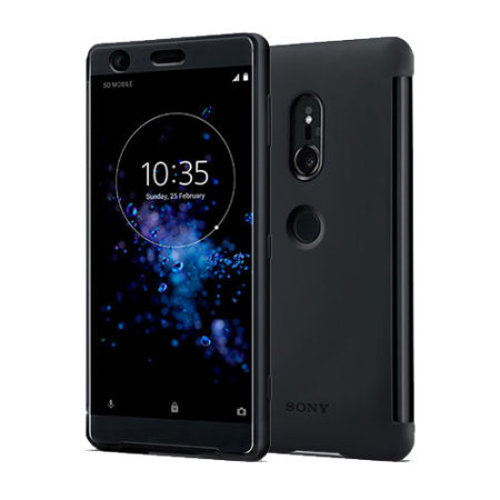 Original Sony Xperia XZ2 Style Tasche Touch Case in Schwarz