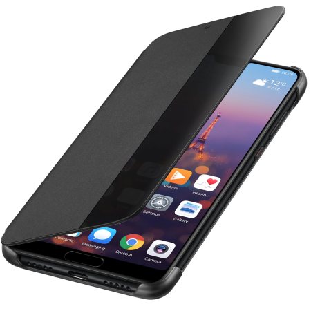 Officiële Huawei P20 Smart View Flip Case - Zwart