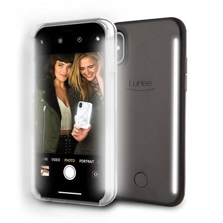 LuMee Duo iPhone X Double-Sided Lighting Case - Black