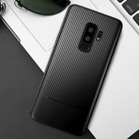 Olixar Carbon Fibre Samsung Galaxy S9 Plus Skal - Svart