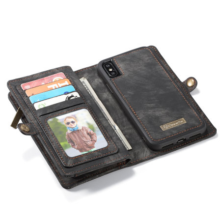 prinsesse Antagelse interpersonel Luxury Apple iPhone X Leather-Style 3-in-1 Wallet Case - Black