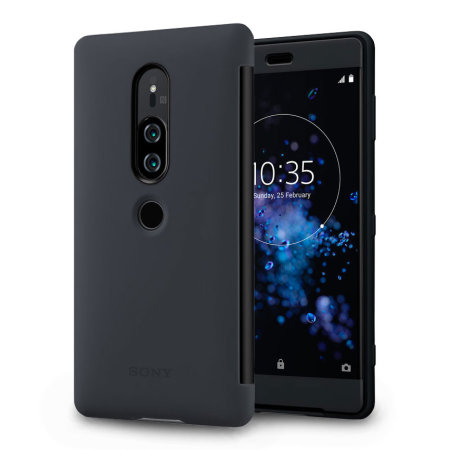 Official Sony Xperia XZ2 Premium SCTH30 Style Cover Touch Case - Black