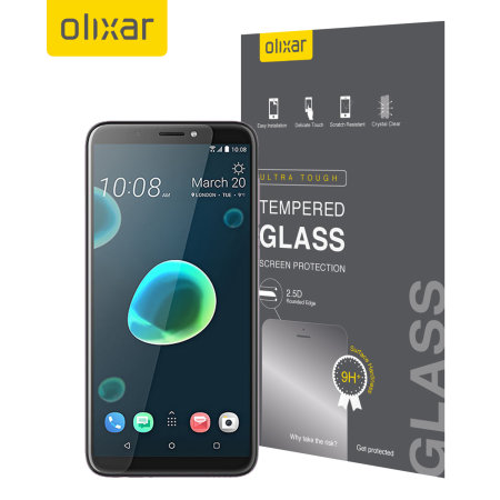 Olixar HTC Desire 12 Plus Tempered Glass Skärmskydd