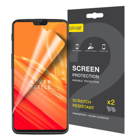 Protection d'écran OnePlus 6 Film protecteur Olixar – Pack de 2