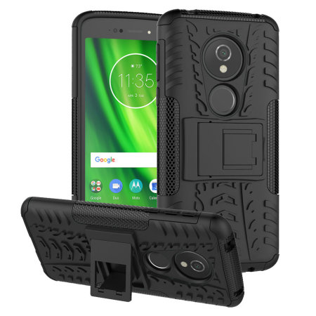 Dag ergens bij betrokken zijn herten Olixar ArmourDillo Motorola Moto G6 Play Case - Zwart