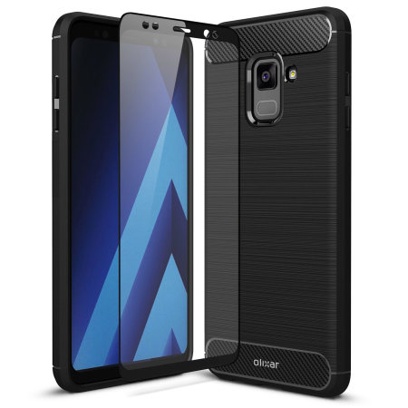 Olixar Sentinel Samsung Galaxy A8 Case and Glass Screen Protector