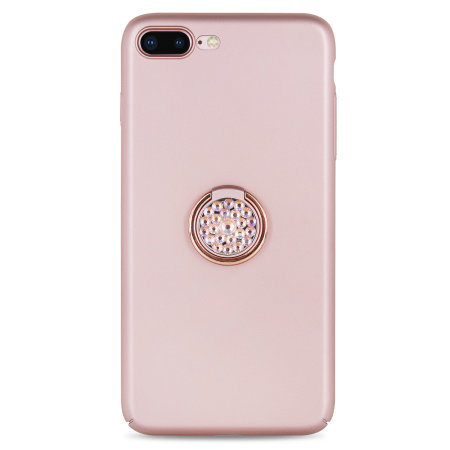 Funda iPhone 8 Plus / 7 Plus LoveCases Diamond Ring - Oro Rosa