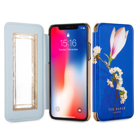 ted baker layyli iphone x mirror folio case - harmony mineral