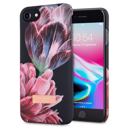 Ted Baker Chillie iPhone 8 Soft Feel Shell Case - Tranquillity Black