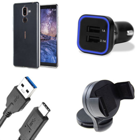 The Ultimate Nokia 7 Plus Starter Pack - Case, Car Kit & Cable