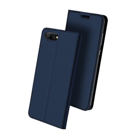 Slimline Huawei Honor 10 Folio Stand Case - Deep Blue