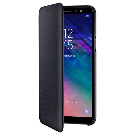 scheepsbouw Mart Woordenlijst Official Samsung Galaxy A6 Plus 2018 Wallet Cover Case - Black Reviews