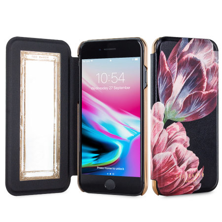 ted baker antique mirror folio iphone 8 case - tranquillity black