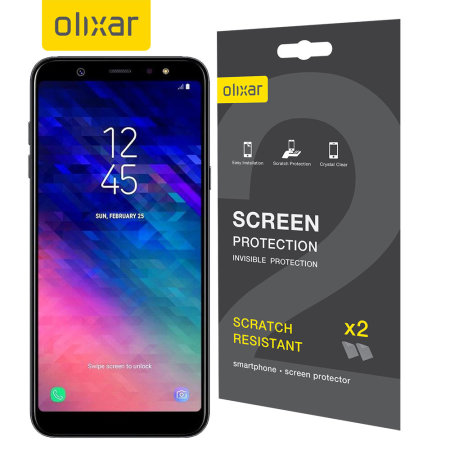 Olixar Samsung Galaxy A6 Plus Screen Protector 2-in-1 Pack