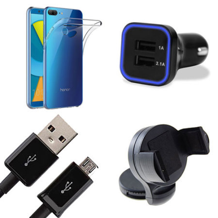 The Ultimate Huawei Honor 9 Lite Starter Pack - Case, Car Kit & Cable