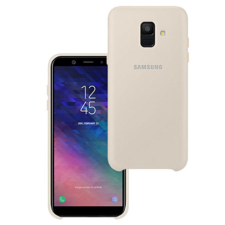punto final Con fecha de aeronave Funda Oficial Samsung Galaxy A6 2018 de silicona - Oro