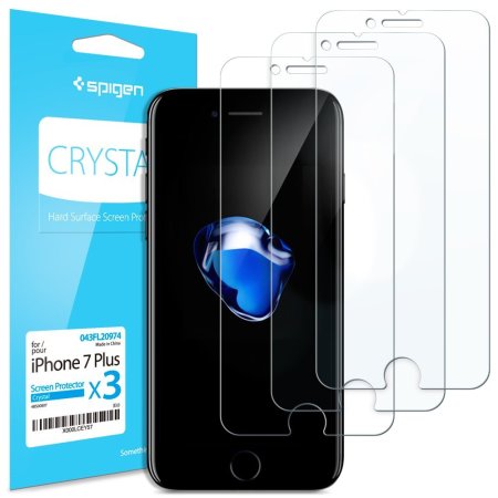 Spigen Crystal iPhone 7 Plus Film Screen Protector - Three Pack