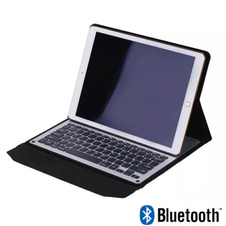 Encase Aluminium iPad 9.7 2017 Bluetooth Keyboard Folio Case - Black