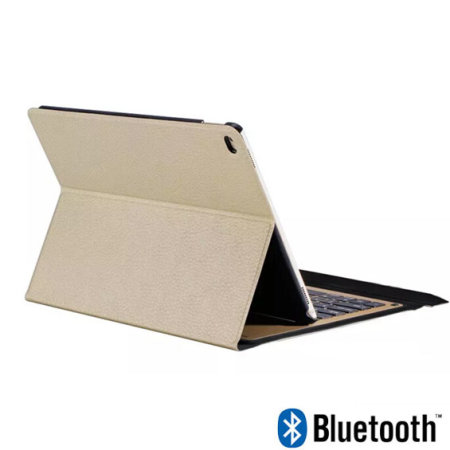 Encase Aluminium iPad 9.7 2018 Bluetooth Keyboard Folio Case - Gold