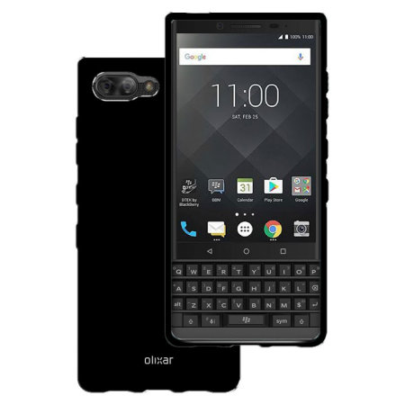 Coque BlackBerry Key2 Olixar FlexiShield en gel – Noire