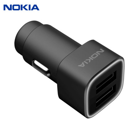 Official Nokia Dual USB 3.4A Car Charger - Black
