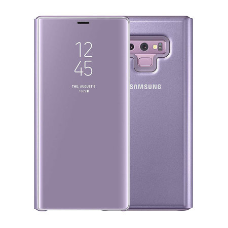 Official Galaxy Note 9 Clear View Standing Cover Skal - Lavendel