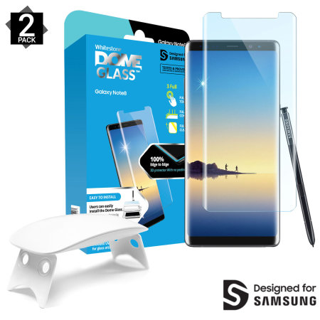 Whitestone Dome Glass Samsung Galaxy Note 8 Screen Protector - 2 Pack