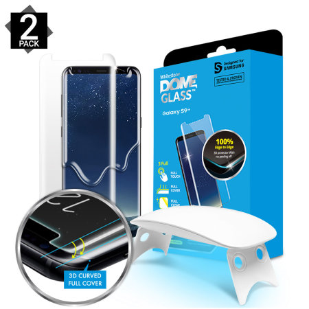 Whitestone Dome Glass Samsung Galaxy S9 Plus Screen Protector - 2 Pack