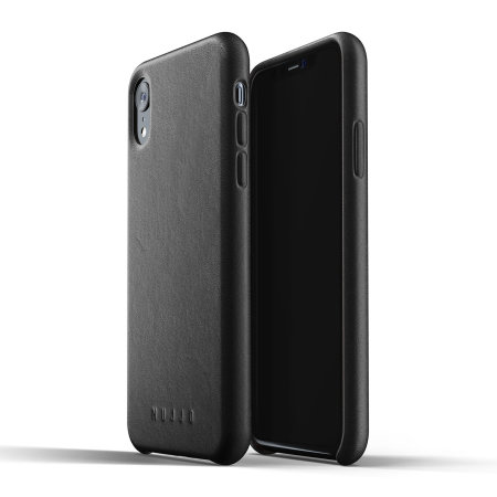 Mujjo Echt Leder iPhone XR Case - Zwart