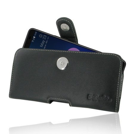 PDair HTC U12 Plus Leather Horizontal Pouch Case - Black