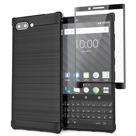 Olixar Sentinel BlackBerry Key2 Hülle und Glas Displayschutz
