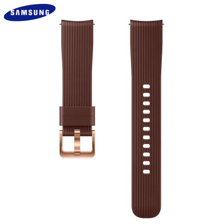 Bracelet Officiel Samsung Galaxy Watch 20 mm Silicone - Marron
