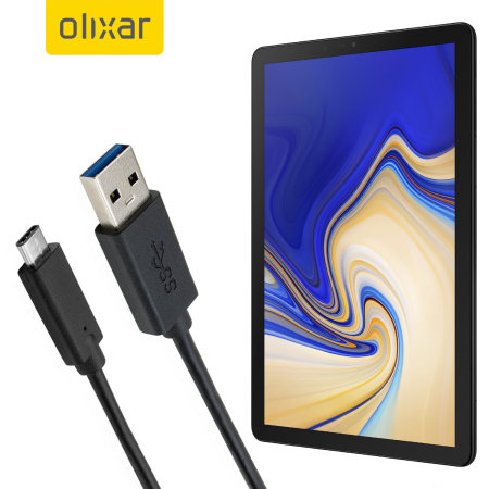 Olixar USB-C Samsung Galaxy Tab S4 Charging Cable - Black 1m